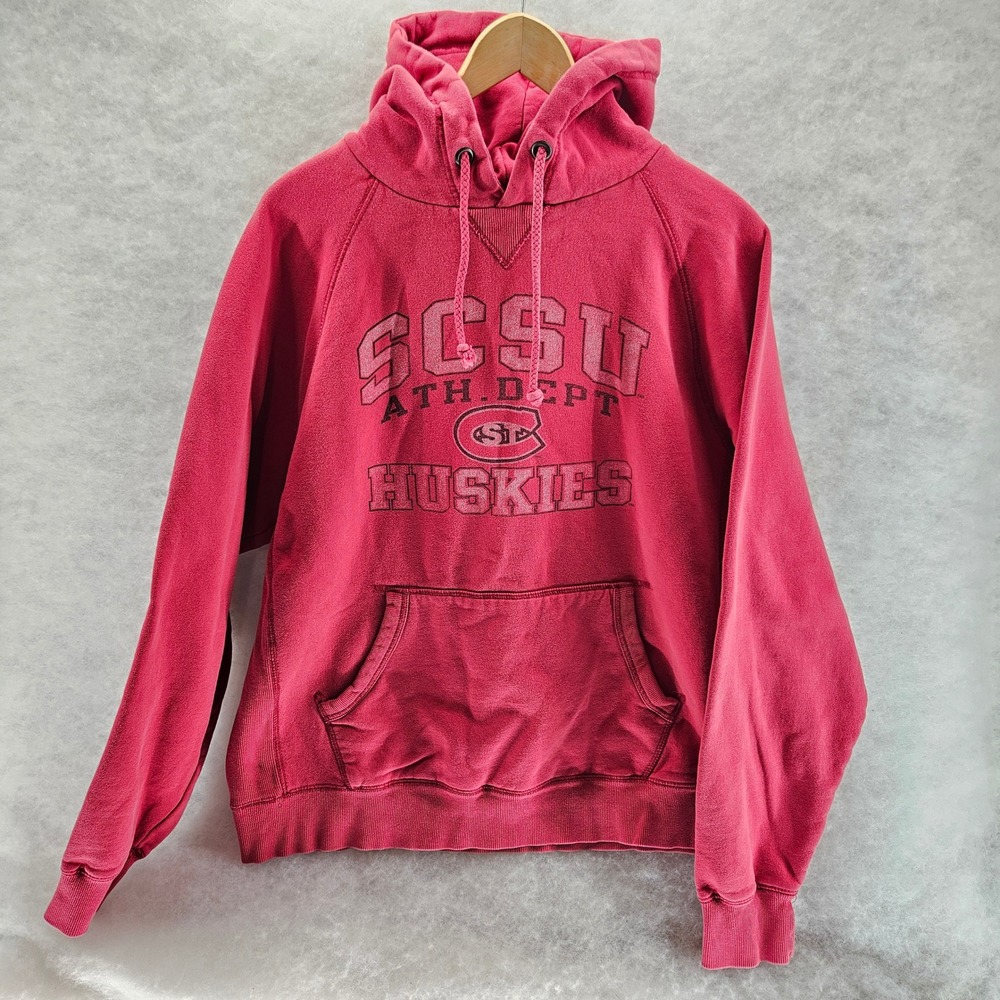SCSU Huskies Athletics Department Pullover Hoodie Sweatshirt Red Size L